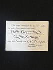 1900s Tasse Coffee Thomas Edison Trade Card  lone Jack Inventors Duke 