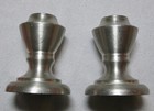 Vintage Set Of Two Weighted Pewter Hallmarked Candle Holders