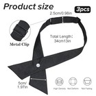 Bow Ties For Women  3 Pcs Adjustable Criss Cross Neck Tie Black Bow Tie For