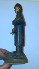 Antique Victorian Cast Iron Figural Painted Civil War Soldier Drummer Door Stop
