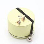 Tous Silver Earrings Bear Silhouette Design Elegant Fashion Accessories D87