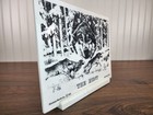 Vintage 1991 Montana Marble Wolf  the Hunt  Etched Wildlife Art 8 5 X 11 