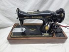 Vintage 1952 Singer Model 15-91 Sewing Machine W  Pedal   Bentwood Case Working