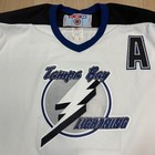 Vintage Ccm Tampa Bay Lightning Lecavalier 4 Jersey Mens L White Nhl Maska Y2k