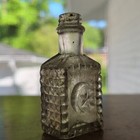 Antique Ground Lip Sutton Perfumers Moon And Star Embossed Blown Cologne Bottle