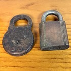 Antique Padlocks Lot Yale   Six Lever   Heavy Old Locks Only No Keys