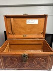 Vintage Hand Tooled Leather Train Case