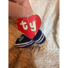 Vtg Ty Attic Treasures Rufus Bear Tan Plush Navy Knit Sweater Plaid Bow 1993