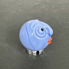 Contemporary Handmade Art Glass Marble 1 02  Blue Moon Lady Mib Sculpted Signed 