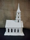 Vintage Ceramic Country Village Chapel Church Byron Molds 1970s Unpainted 12  