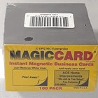 100 Magnetic Business Cards New Factory Sealed Made In Usa 