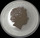 2017 P Silver Australia  1 Lunar Year Of The Rooster 1 Oz Coin In Capsule