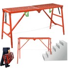 Heavy Duty Portable Folding Aluminum Step Ladder  Scaffolding Platform