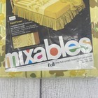 Sears Mixables Full Fitted Sheet Field Flower Yellow Floral Percale Vintage 70s