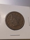 1857 Braided Hair Large Cent Key Date  Au  Coin  100  Copper