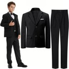 Suit For Kids Boys Outfit Party Blazer Flower Piano Performance Clothes Set 3pcs