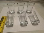 Heavy Sham Base  Glass 2 Oz Clear Tall Whiskey   Tequila Shot Glasses - Set Of 6