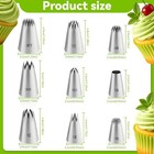 9pcs Large Piping Tips Set  Stainless Steel Cake Decorating Tips  Pastry Cake De