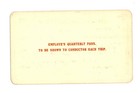 1909 Philadelphia   Reading Railway Co  Railroad Quarterly Pass Heavy Card Stock