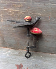 Antique Victorian Sewing Bird Clamp Pin Cushion   Original Untouched Surface