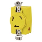 Hubbell Wiring Hbl328dcr 30a 28v Dc Locking Receptacle Yellow