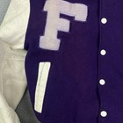 Vintage High School Varsity Jacket Purple    f    Coat Button Up De Long Sportswear 