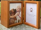 Cremation Urn Solid Wood Pet Ashes Memorial Photo Frame Cat Dog Pet Memory Box