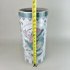 Vintage Ceramic Umbrella Stand 18    Asian Design Floral Birds Flowers