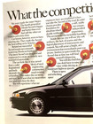 1991 Honda Accord Two Page Print Ad Black