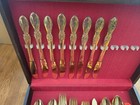 43 Piece Flatware Cosmo 1966 Gold Japan In Very Good Condition With Box 