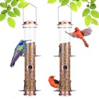  2pk Metal Wild Bird Feeder Squirrel Proof For Outside Hanging - Antique Copper