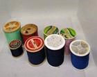 Vintage Sewing Thread Set Assorted Colors Spools Collection Some Wood Spools