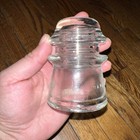 Hemingray 17 Glass Pony Insulator Made In Usa Clear Euc