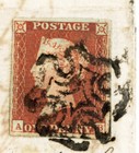 Fine 1841 1d Red-brown Pl 17  State 2  Wrapper From London With Black Mc 
