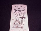 1956 Welcome To Disneyland Gate Flyer Guide Brochure And Map  With Tinkerbell