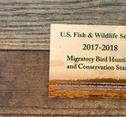  rw84a 2017 - 2018 - Us Federal Duck Stamp - Staple Holes On Left Side