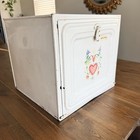 Vintage Tin Metal Vented Pie Safe Bread Box Latch Door Mcm Farm Decor