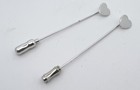 Pair Of 2 Tiffany   Co Sterling Silver Heart Stick Pins In Box