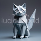 Origami Cat Digital Art Picture Photo Wallpaper Desktop Background Prints Crafts