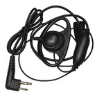 Hqrp D Shape Earpiece Hands Free Headset Ptt Mic For Motorola Radio Devices