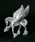 Vintage Pegasus Horse Crystal Pewter Figurine-spoontiques 