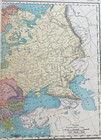 Antique Europe Map Of Russia Hungary Black Sea Bulgaria 1890s Rand Mcnally Print