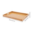 Bamboo Serving Trays Set Of 4 - Modern Kitchen Organizers For Fruits   Snacks