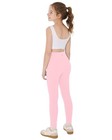 Girls Athletic Leggings With Pockets Kids High Waisted 10-11 Years Light Pink