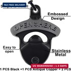 Beer Bottle Opener Wall Mounted Rustic And Black With Screws 2 Pcs   Stainless M