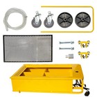 Heavy Duty Low Profile 25 Gallon Waste Oil Drain Pan Tank Steel Reservoir W pump