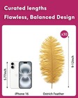 Newong 30pcs Gold Ostrich Feathers Natural Bulk 23-30cm30pcs  