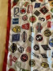 Vintage Railroad Train Logo Multicolored Square Scarf 100  Acetate 28 X 28
