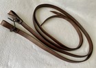 High Quality 1  Wide Heavy Duty Supple 8  Long Harness Leather Split Reins clean