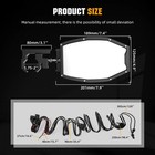 2pcs Utv Side Rear View Mirrors W amber Light For Polaris Rzr Pro Xp 1000 Can-am